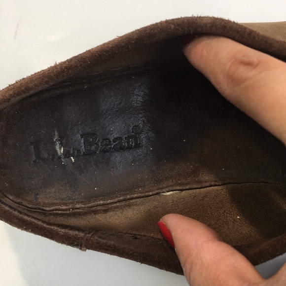 L.L Bean Brown Leather Comfort Casual Slip-On Mocs - Picture 5 of 8